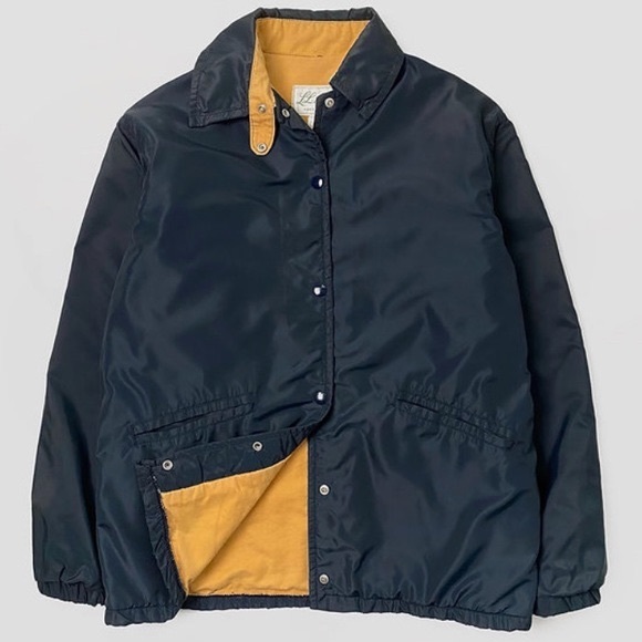 L.L. Bean Other - Vintage 70’s LL Bean Men’s Fleece Lined Navy Blue Coaches Jacket Made in USA